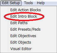 「Edit Intro Block」を選択